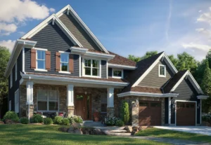 Siding on a home